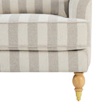 Mara Armchair - Natural Boucle Stripe - DUSK