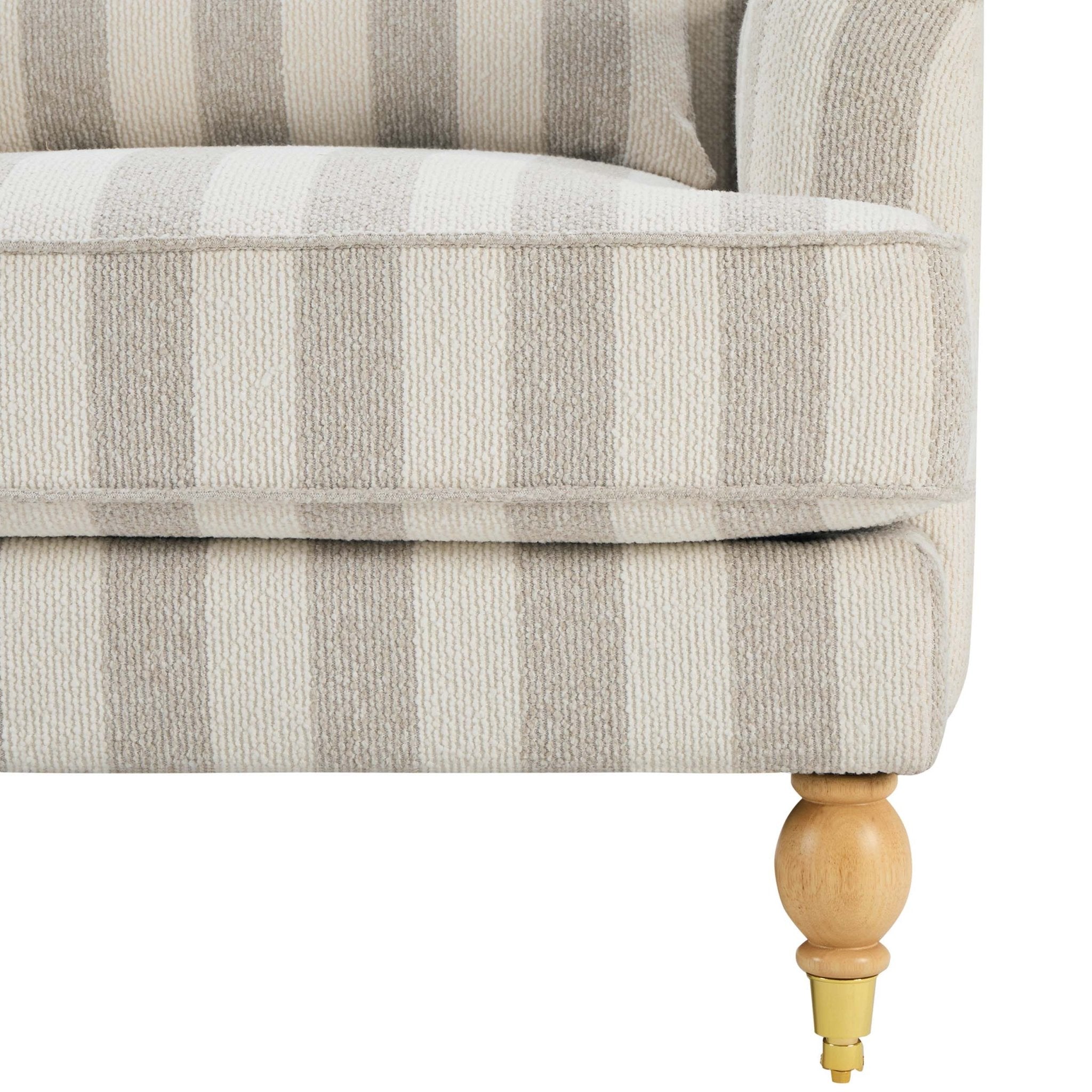Mara Armchair - Natural Boucle Stripe - DUSK