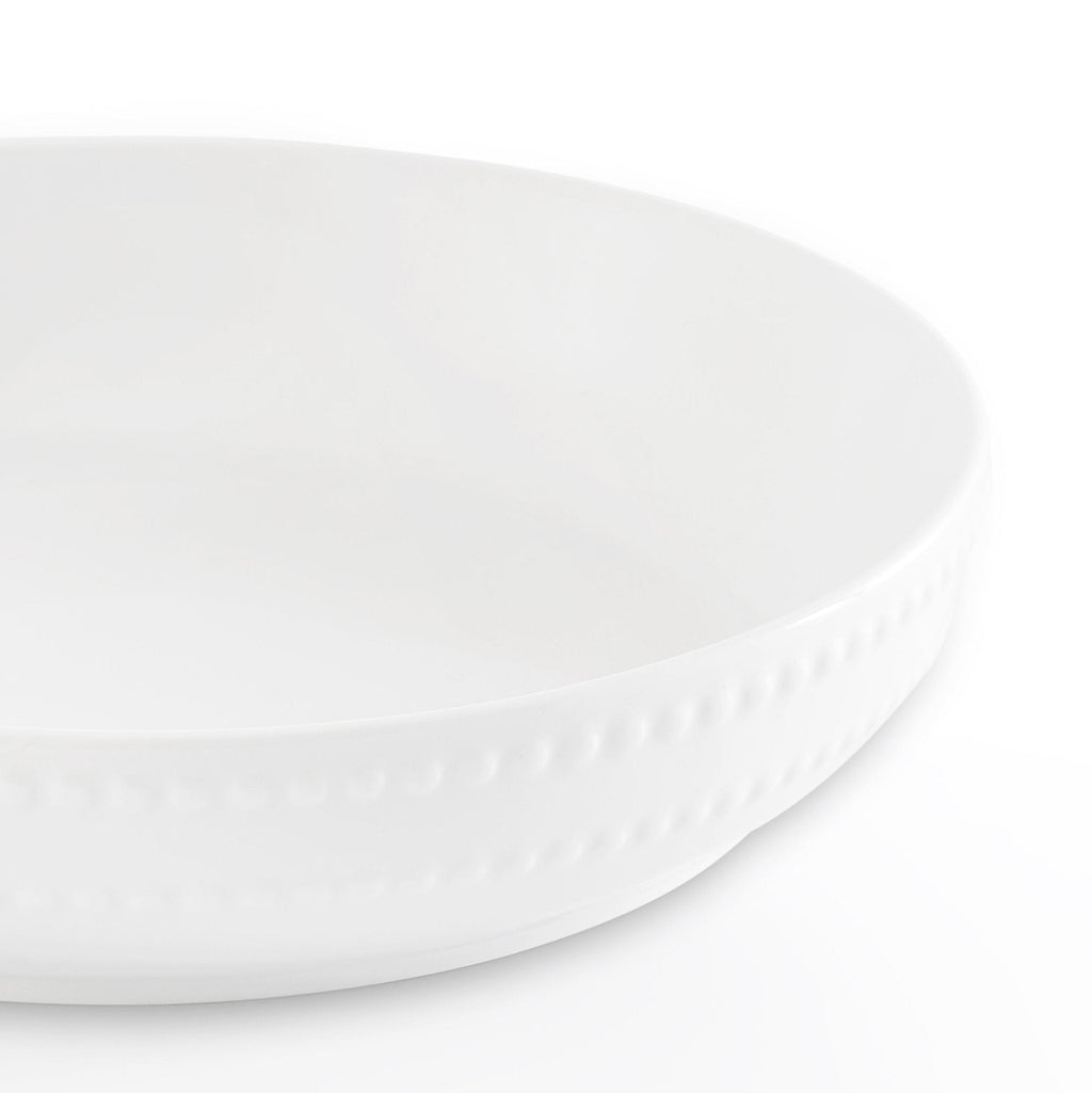 Margalo Beaded Set of 4 Pasta Bowls - White - DUSK