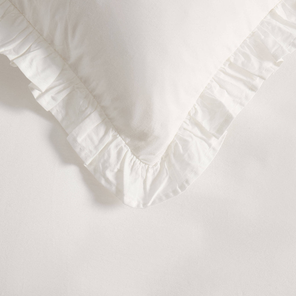 Marion 200 Thread Count Ruffle Edge Duvet Cover - Ecru - DUSK