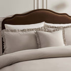 Marion 200 Thread Count Ruffle Edge Duvet Cover - Sand - DUSK