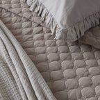 Marion Ruffle Edge Duvet Cover - Washed Cotton - Sand - DUSK