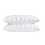 Marissa 100% Cotton Seersucker Check Duvet Cover & Pillowcase Set - White - DUSK