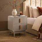 Marnie 2 Drawer Bedside Table - Taupe - DUSK