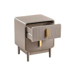 Marnie 2 Drawer Bedside Table - Taupe - DUSK