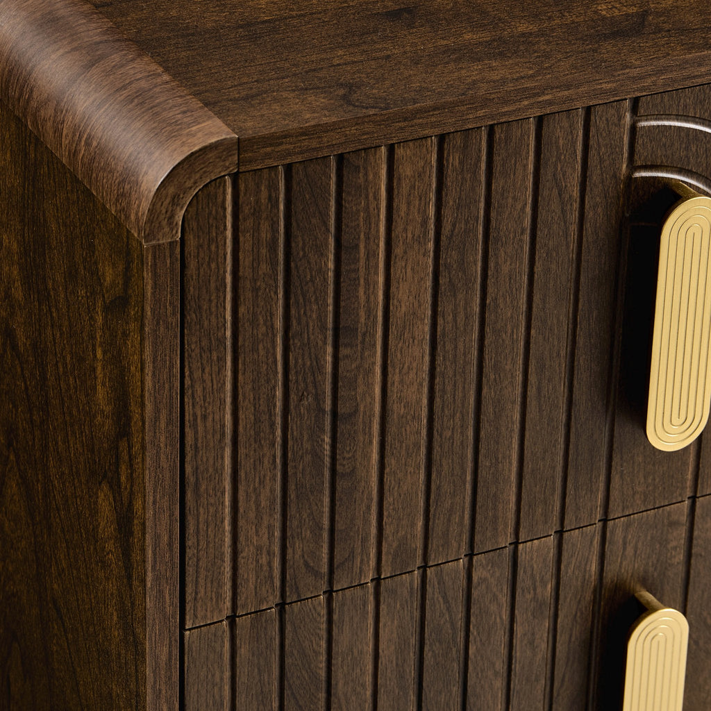 Marnie 2 Drawer Bedside Table - Walnut - DUSK