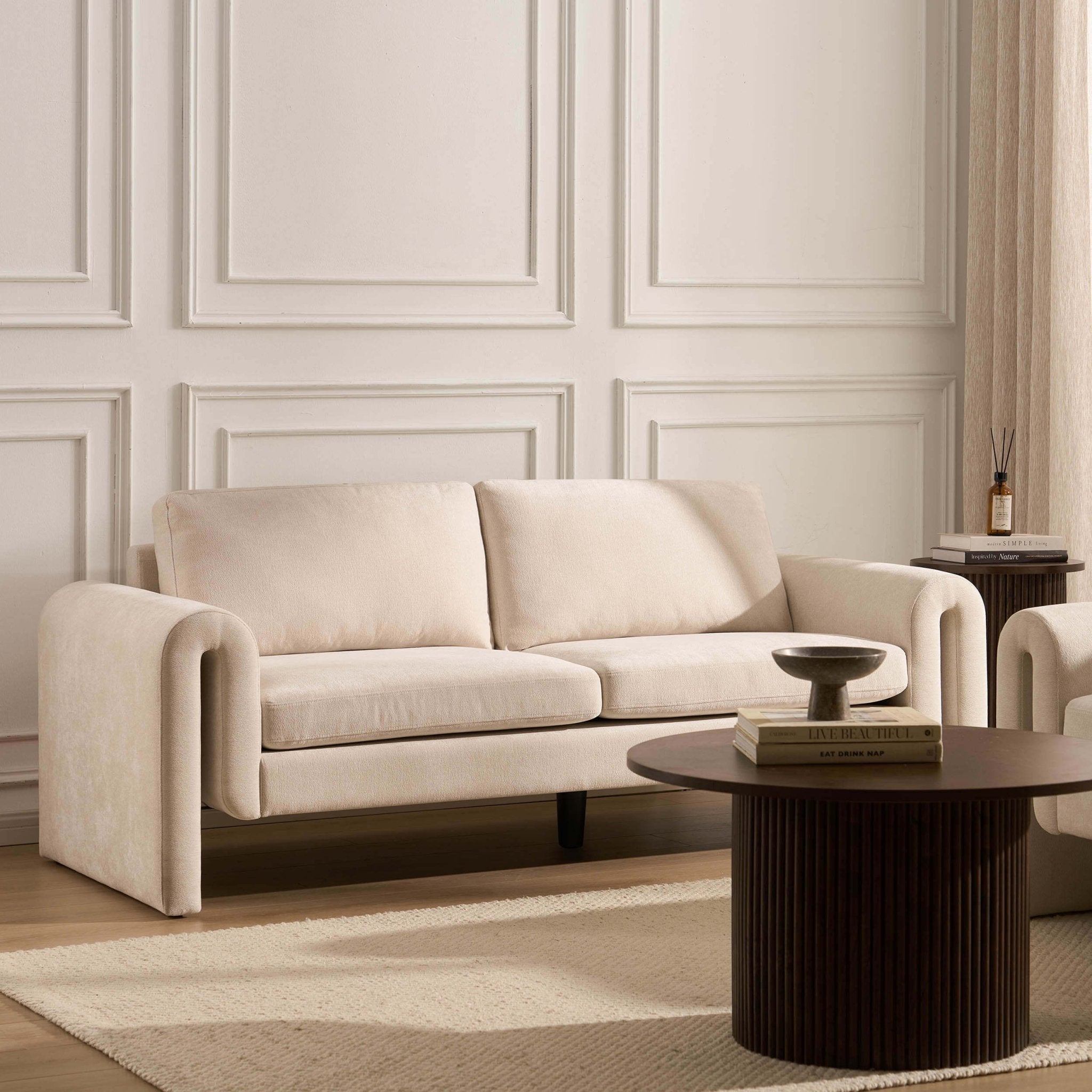 Marseille 3 Seater Sofa - Chenille Ivory - DUSK