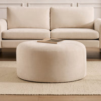 Marseille Pouffe - Chenille Ivory - DUSK