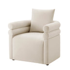 Maya Accent Chair - Cream Linen - DUSK