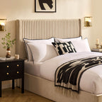 Melrose Ottoman Storage Bed - Chenille Ivory - DUSK