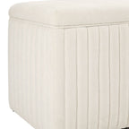 Melrose Ribbed Ottoman Storage Bench - Chenille Ivory - DUSK