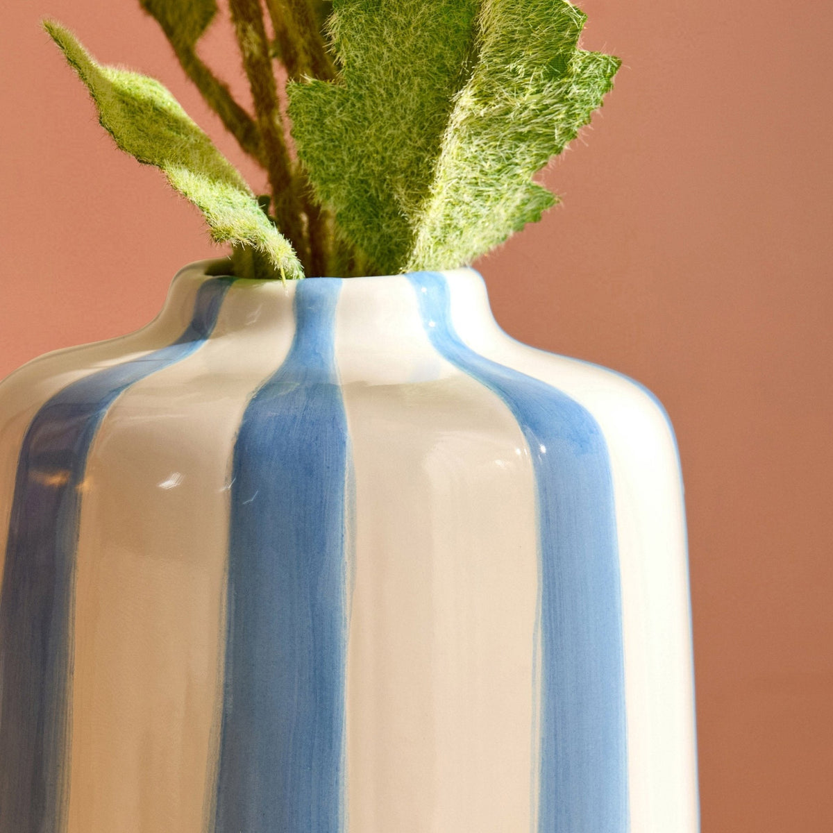 Meya Stripe Vase - Blue - DUSK