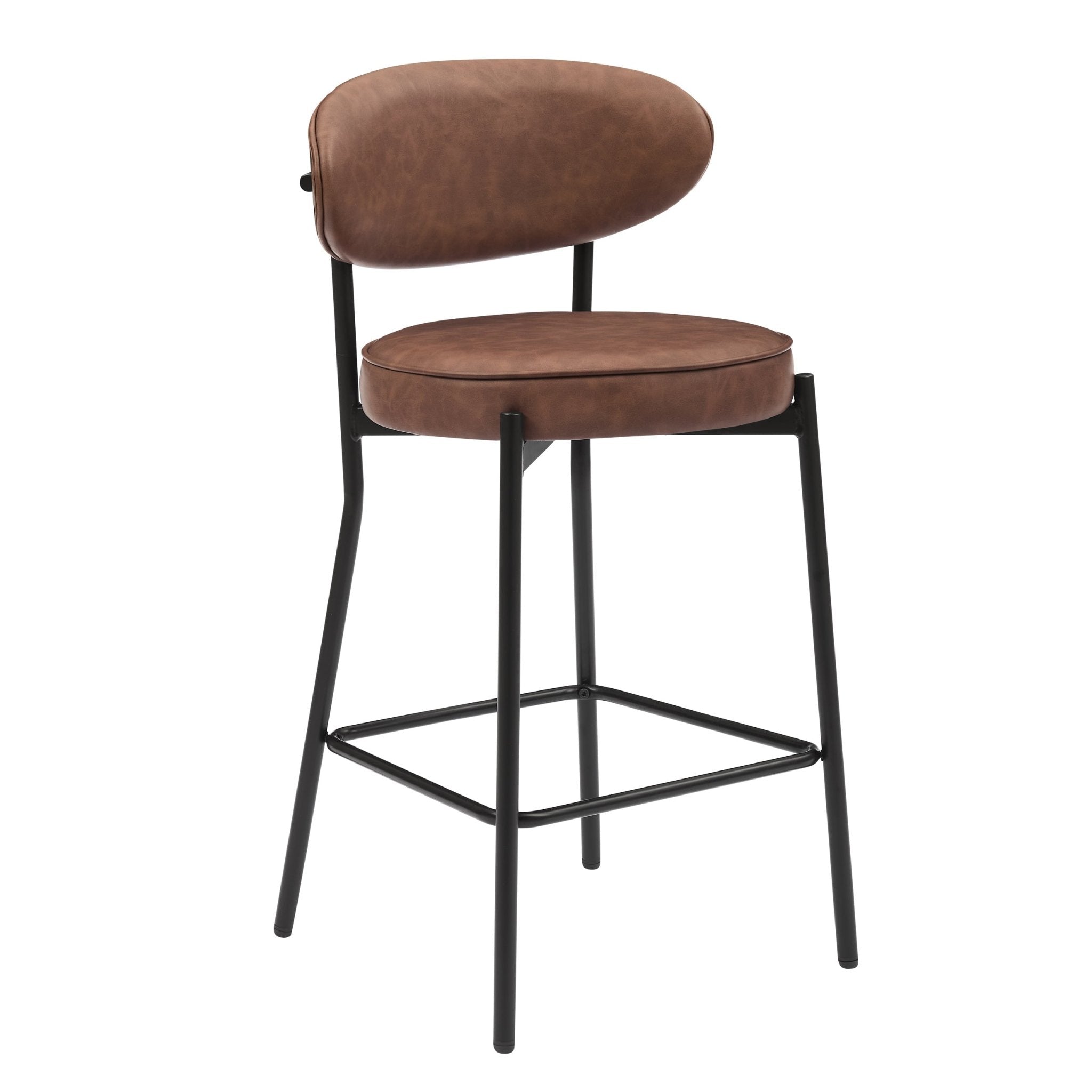 Mia Set of 2 Barstool - Faux Leather Tan - DUSK