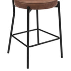 Mia Set of 2 Barstool - Faux Leather Tan - DUSK