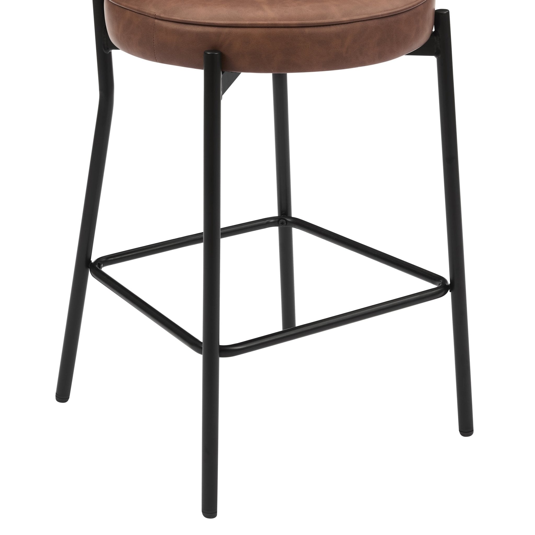 Mia Set of 2 Barstool - Faux Leather Tan - DUSK