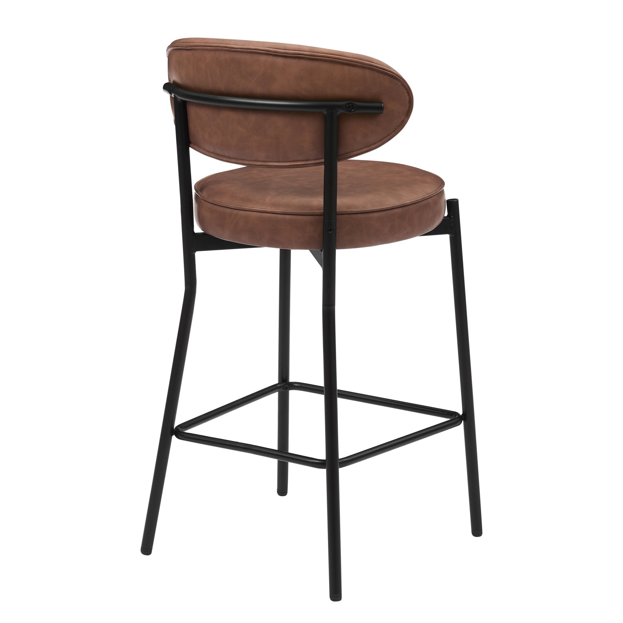 Mia Set of 2 Barstool - Faux Leather Tan - DUSK