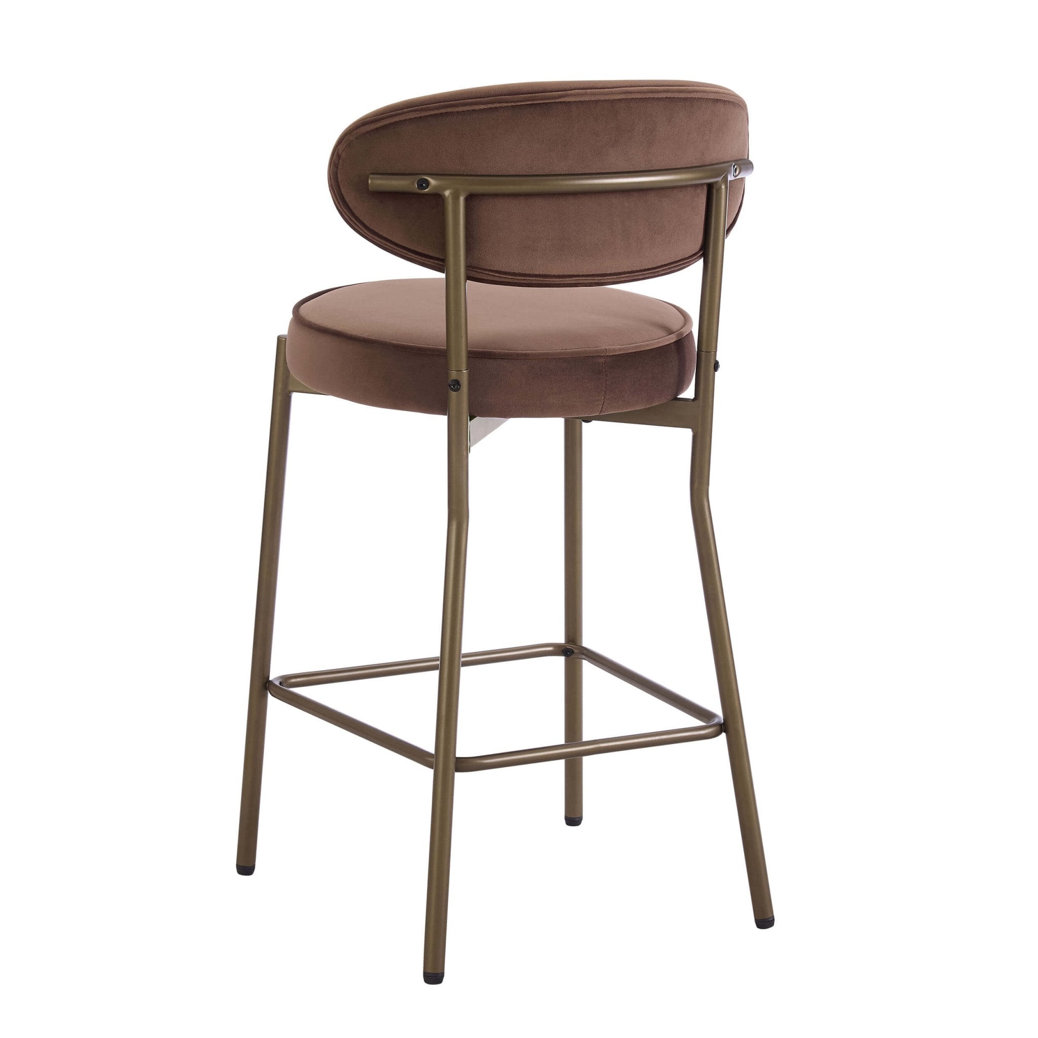 Mia Set of 2 Barstools - Cappuccino - DUSK