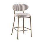 Mia Set of 2 Barstools - Chocolate Stripe - DUSK