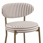 Mia Set of 2 Barstools - Chocolate Stripe - DUSK