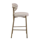 Mia Set of 2 Barstools - Chocolate Stripe - DUSK