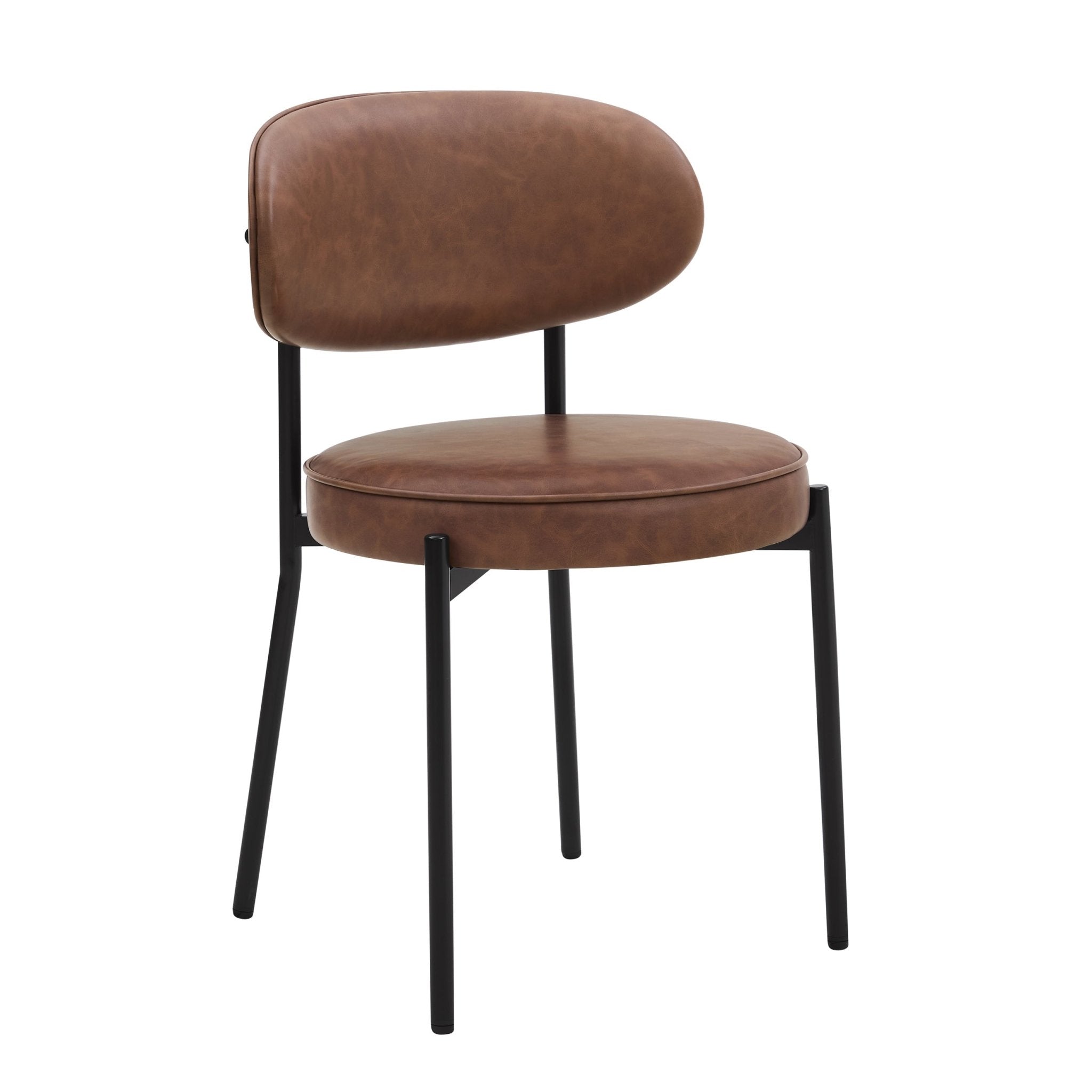 Mia Set of 2 Dining Chair - Faux Leather Tan - DUSK