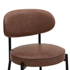 Mia Set of 2 Dining Chair - Faux Leather Tan - DUSK
