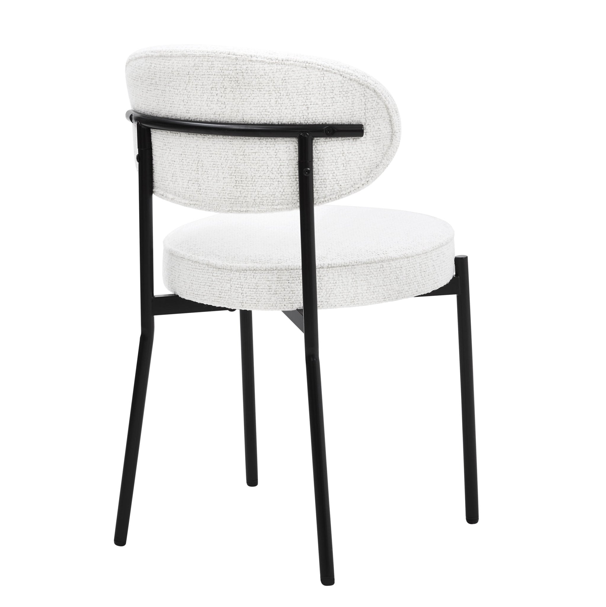 Mia Set of 2 Dining Chair - Ivory Boucle - DUSK