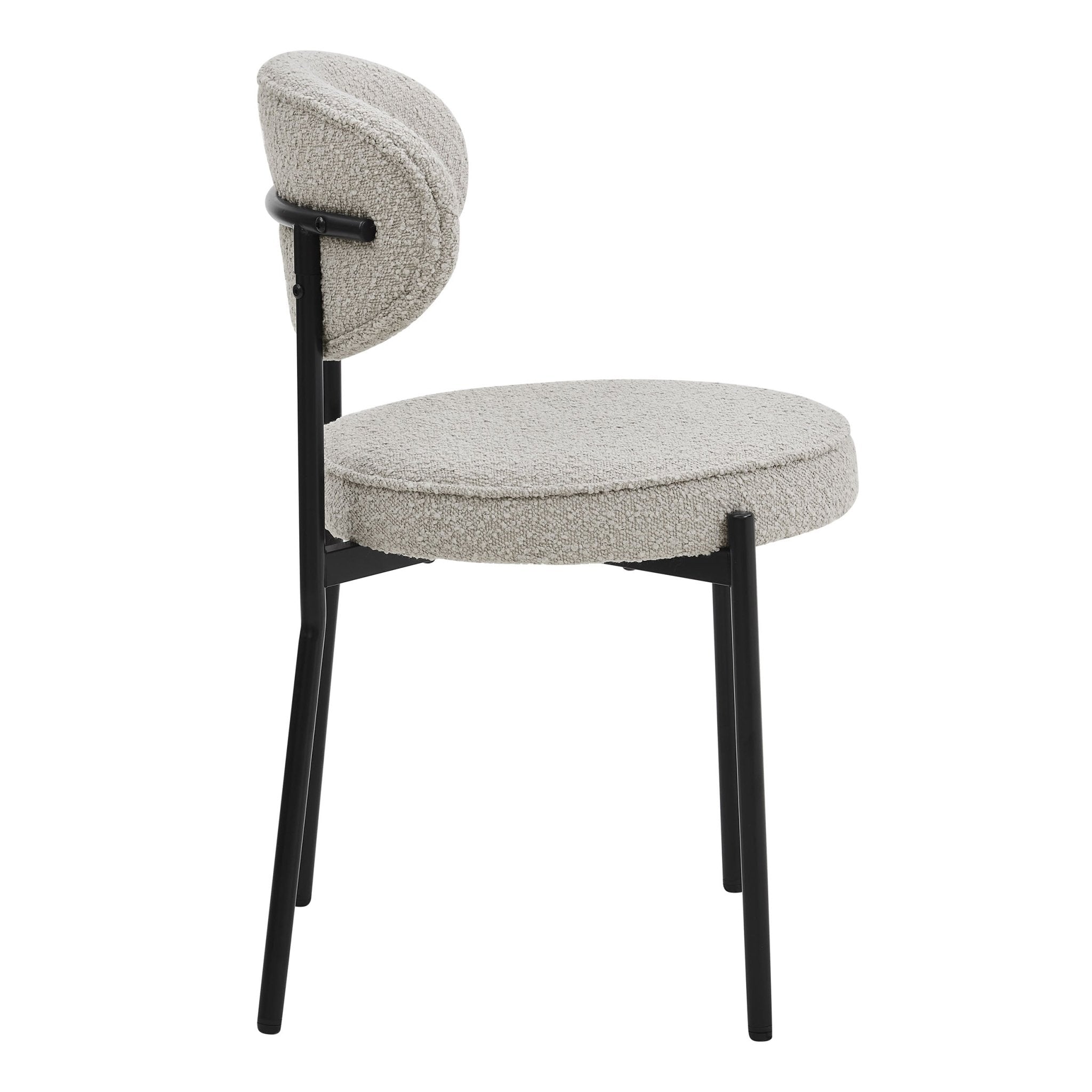 Mia Set of 2 Dining Chair - Taupe Boucle - DUSK