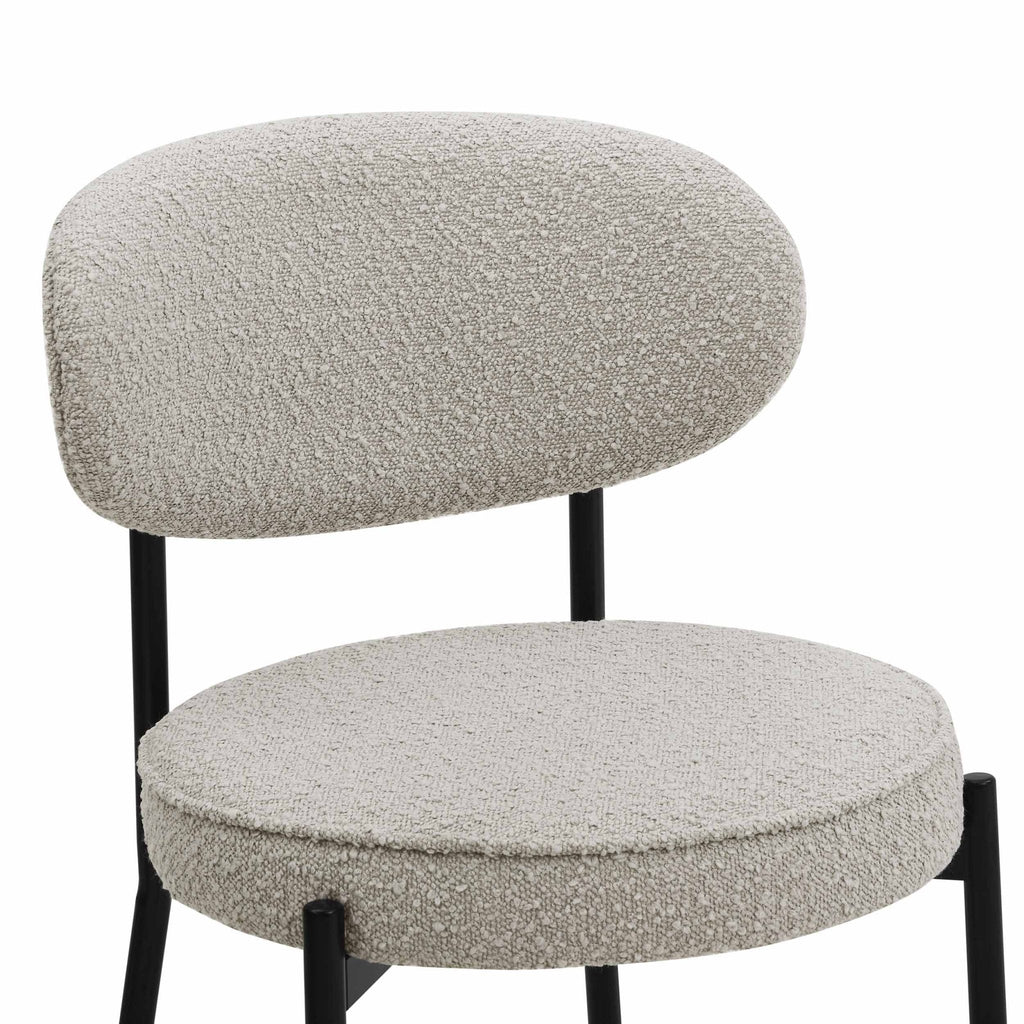 Mia Set of 2 Dining Chair - Taupe Boucle - DUSK