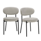 Mia Set of 2 Dining Chair - Taupe Boucle - DUSK