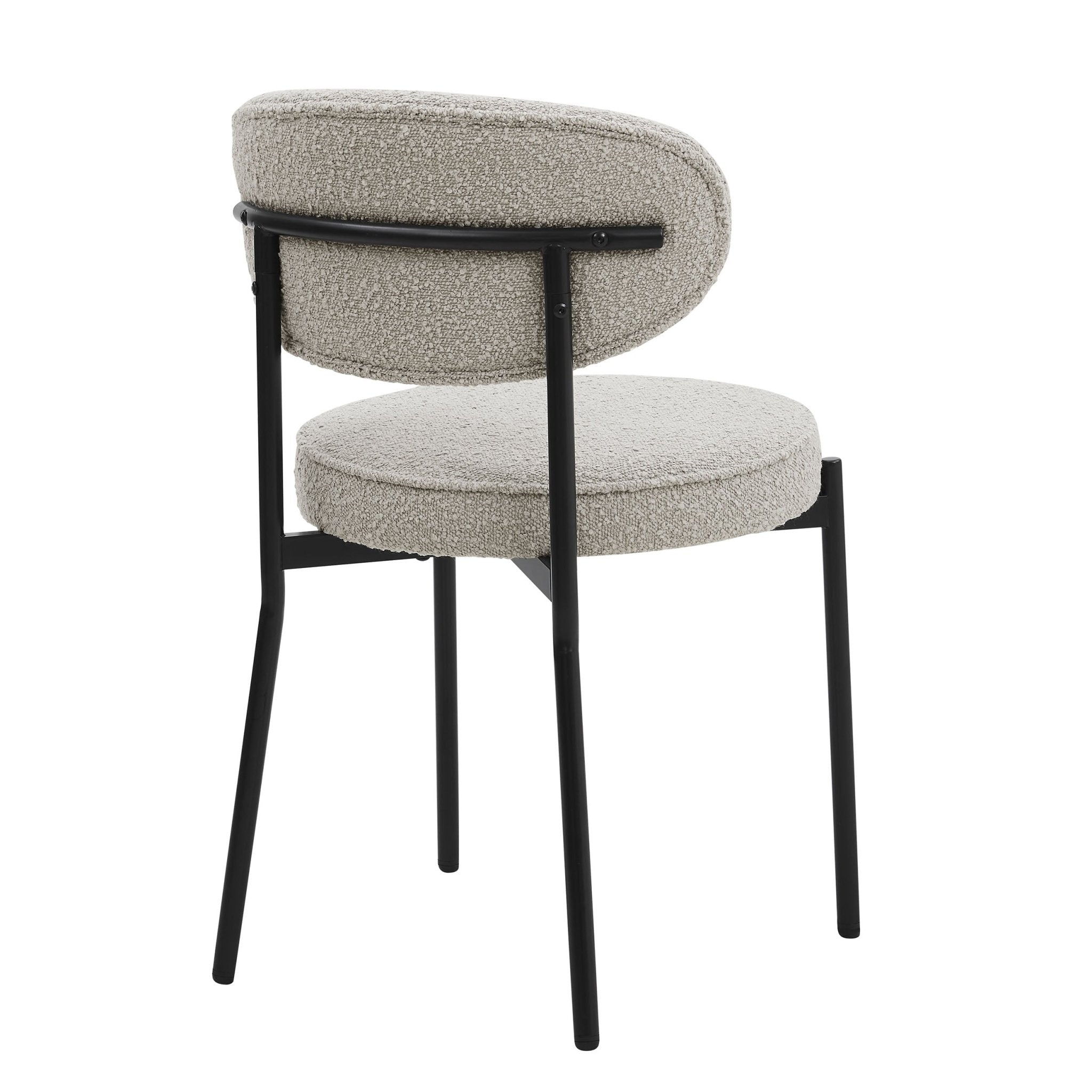 Mia Set of 2 Dining Chair - Taupe Boucle - DUSK
