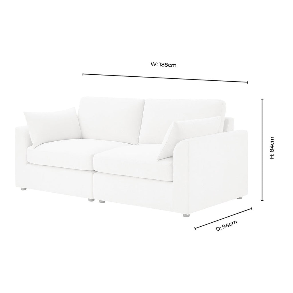 Miami 2 Seater Sofa - Chenille Oatmeal - DUSK