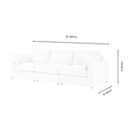 Miami 3 Seater Sofa - Chenille Olive - DUSK