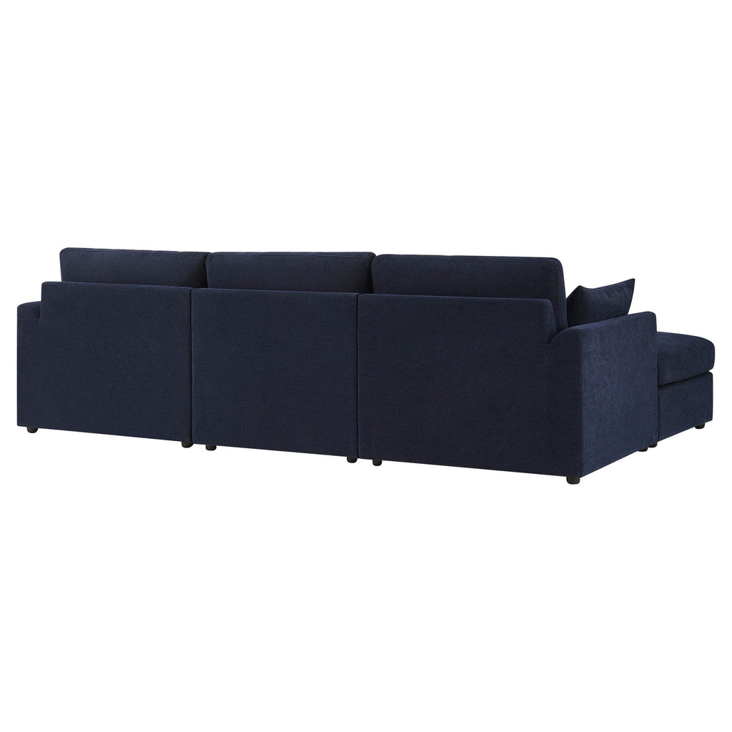 Miami Left Hand Chaise Sofa - Chenille Navy - DUSK