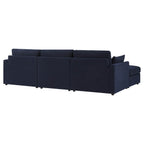 Miami Left Hand Chaise Sofa - Chenille Navy - DUSK