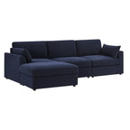 Miami Left Hand Chaise Sofa - Chenille Navy - DUSK