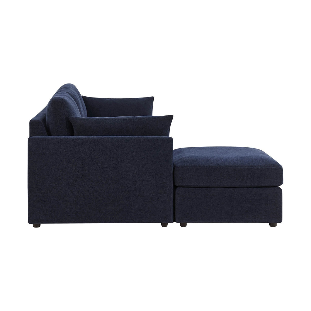 Miami Left Hand Chaise Sofa - Chenille Navy - DUSK