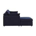 Miami Left Hand Chaise Sofa - Chenille Navy - DUSK
