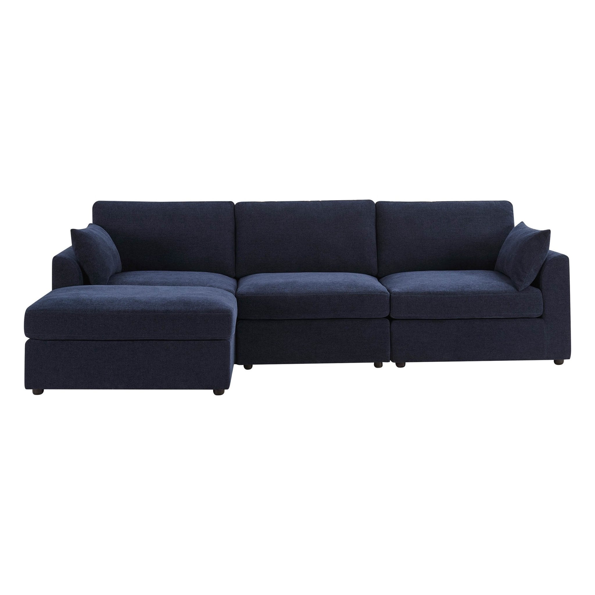 Miami Left Hand Chaise Sofa - Chenille Navy - DUSK