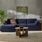 Miami Left Hand Chaise Sofa - Chenille Navy - DUSK