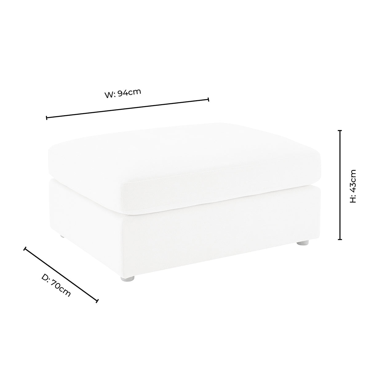 Miami Pouffe - Chenille Navy - DUSK