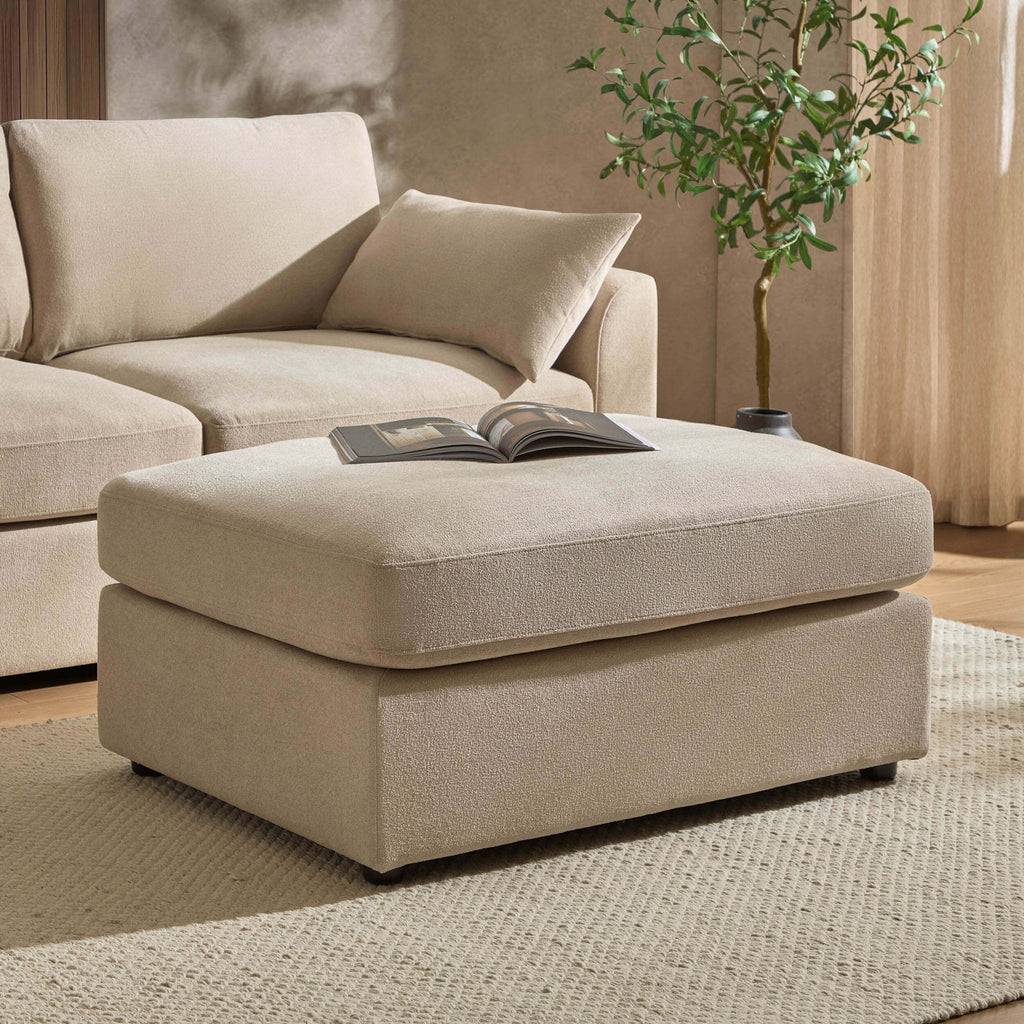 Miami Pouffe - Chenille Oatmeal - DUSK