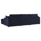 Miami Right Hand Chaise Sofa - Chenille Navy - DUSK