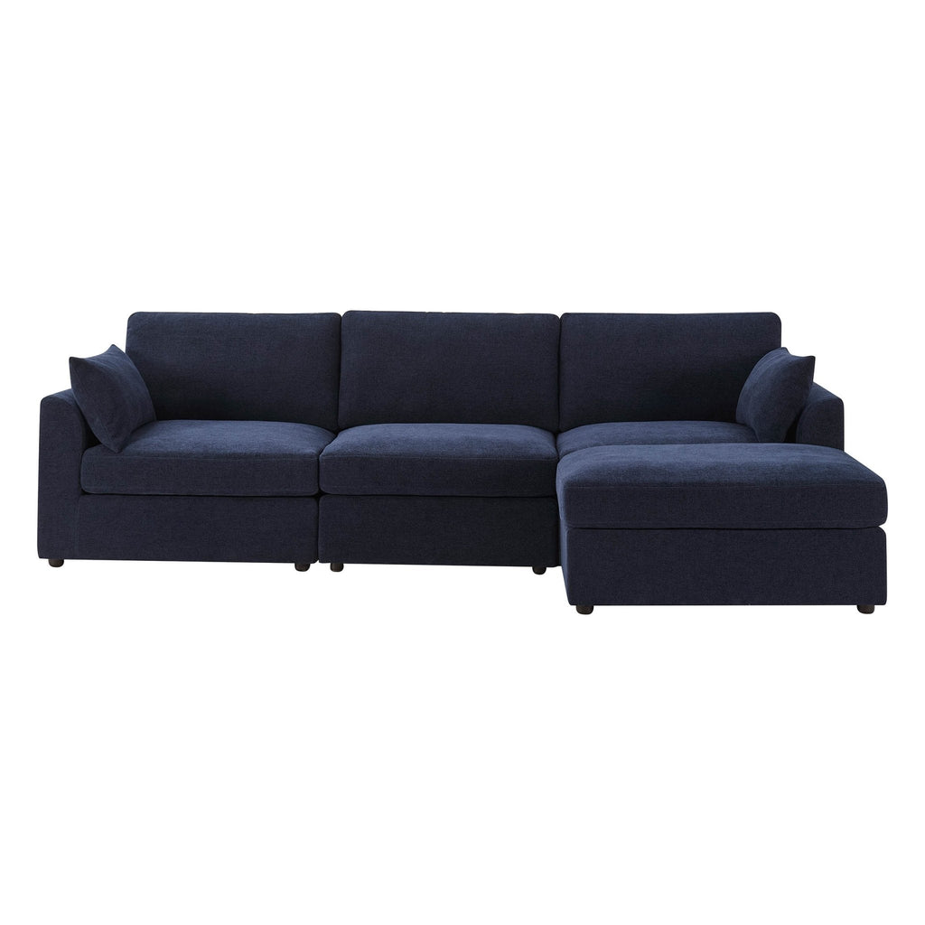 Miami Right Hand Chaise Sofa - Chenille Navy - DUSK
