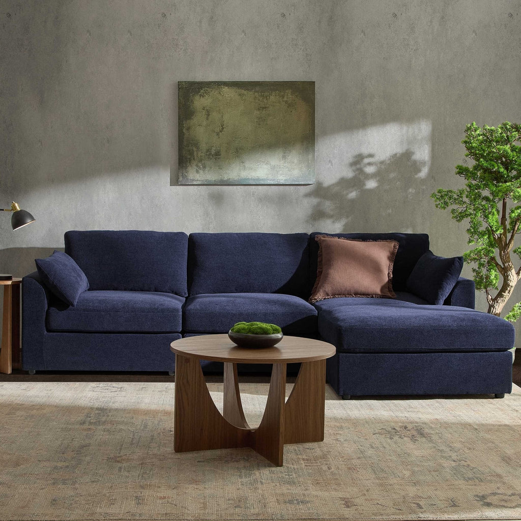 Miami Right Hand Chaise Sofa - Chenille Navy - DUSK