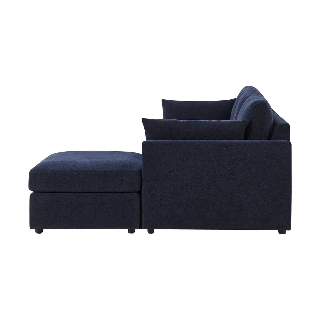 Miami Right Hand Chaise Sofa - Chenille Navy - DUSK