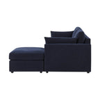 Miami Right Hand Chaise Sofa - Chenille Navy - DUSK