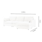 Miami Right Hand Chaise Sofa - Chenille Oatmeal - DUSK