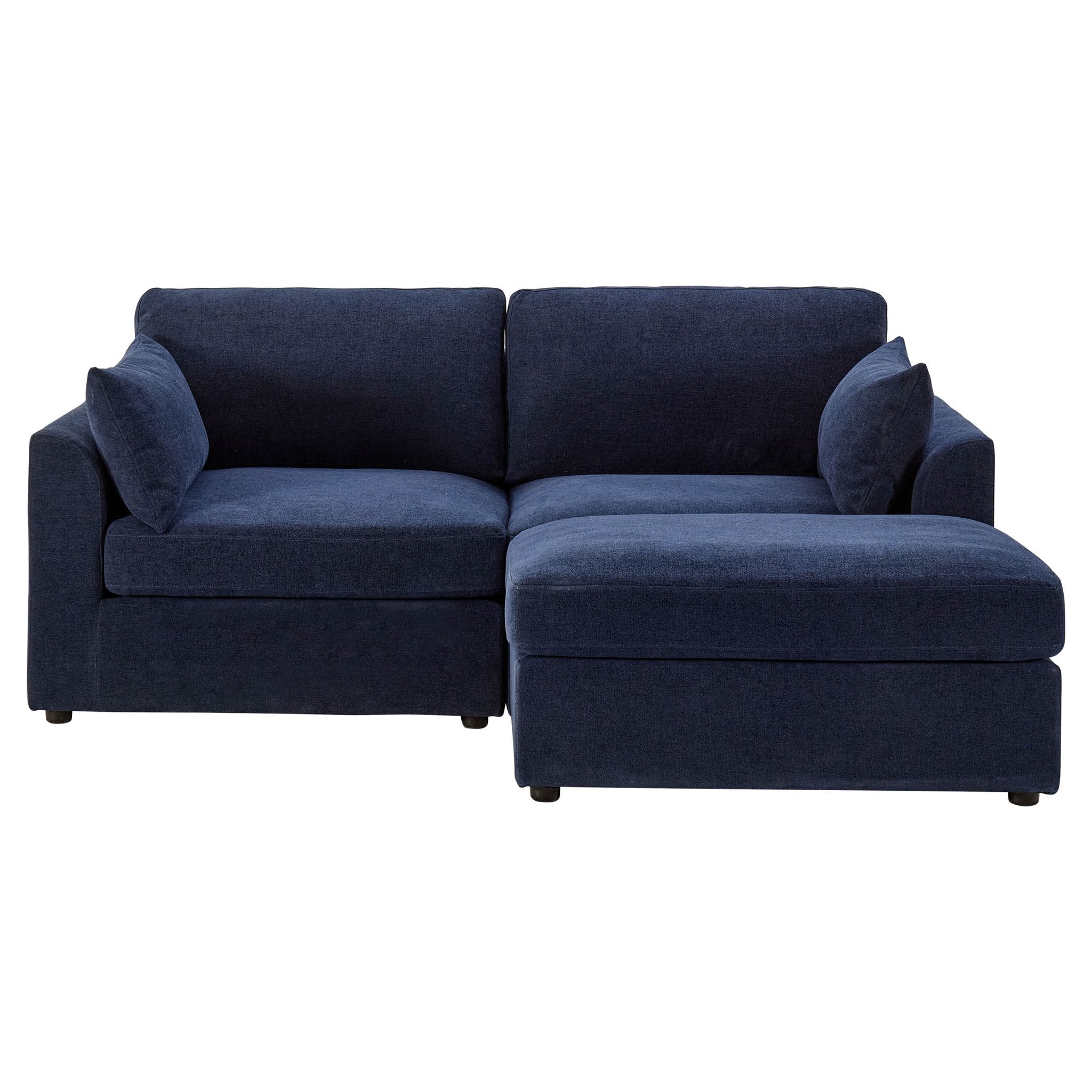 Miami Small Chaise Sofa - Chenille Navy - DUSK