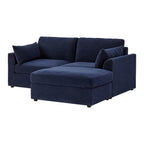 Miami Small Chaise Sofa - Chenille Navy - DUSK